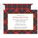 Red Blue Plaid Foil Invitations Image 3 of 5